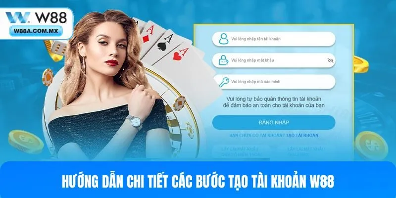 Chi tiết từng thao tác tạo tài khoản W88