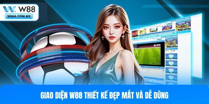 W88 thiết kế giao diện đẹp mắt, thân thiện và bố cục rõ ràng