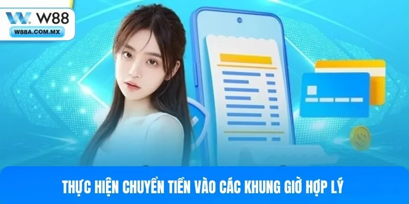 Thực hiện chuyển tiền vào các khung giờ hợp lý